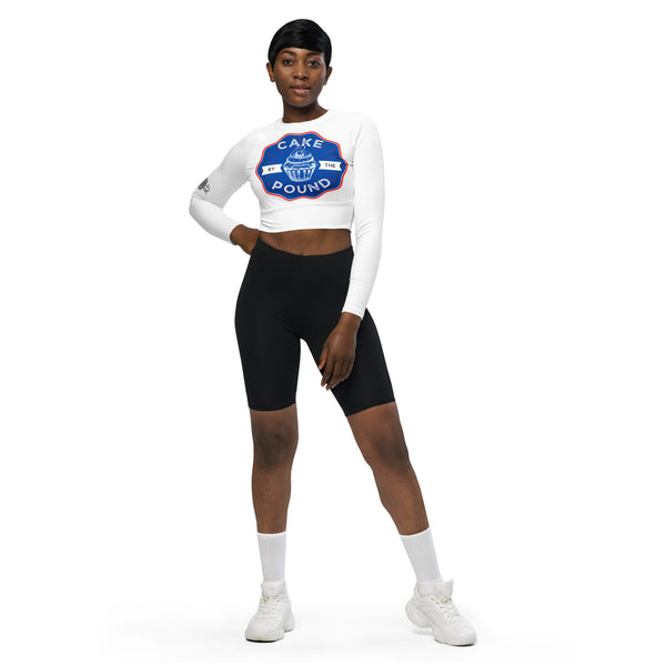 Cake by the pound logo long-sleeve crop top