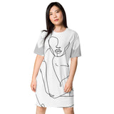 Abstract Woman T-shirt dress