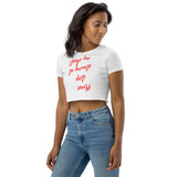 Stop Staring Crop Top White