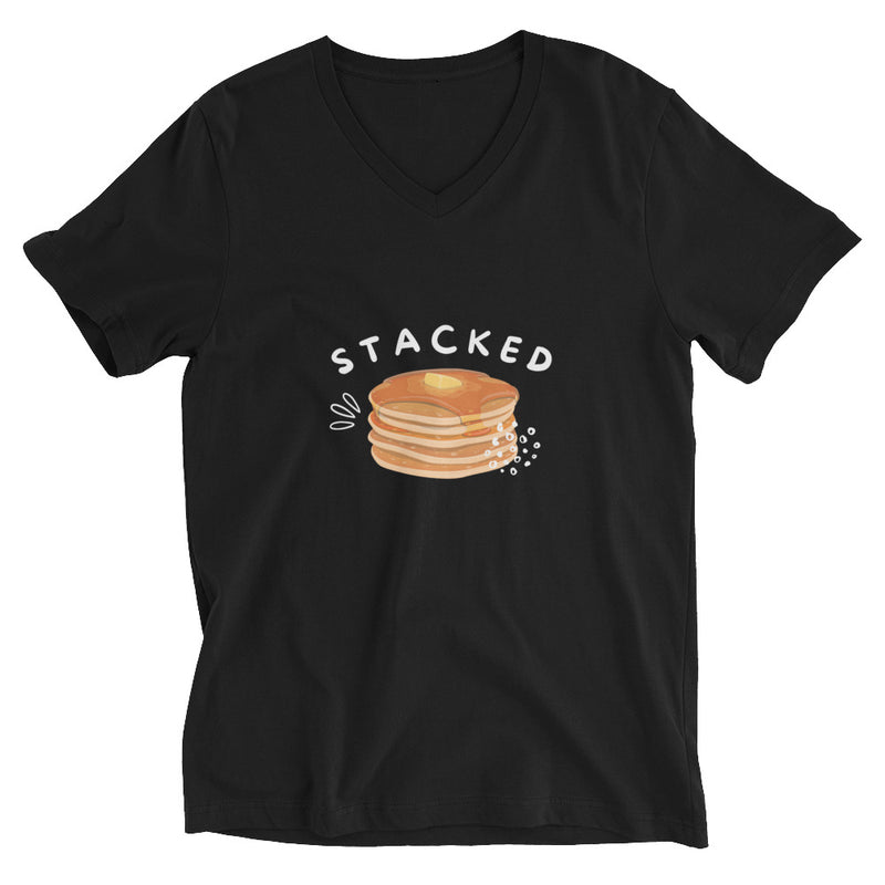 I'm STACKED Short Sleeve V-Neck T-Shirt